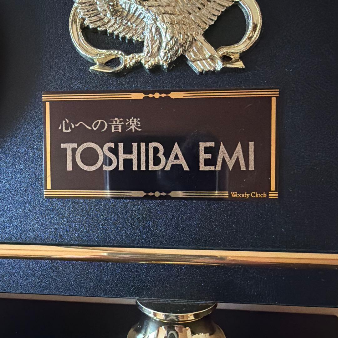 【非売品】東芝EMI 記念置時計（心への音楽 プレート付）