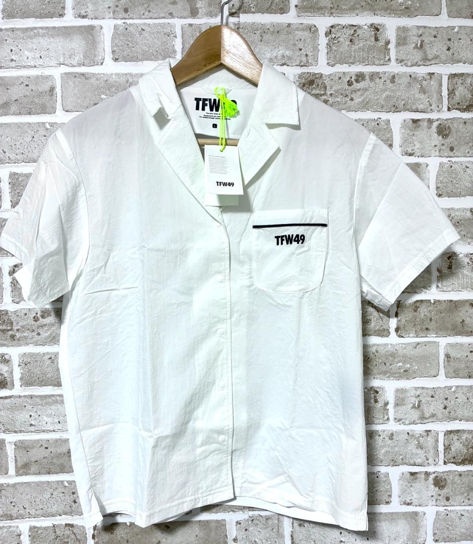 【早い者勝ち❣️】新品 TFW49 コンビネーションオープンシャツ Lサイズ 白