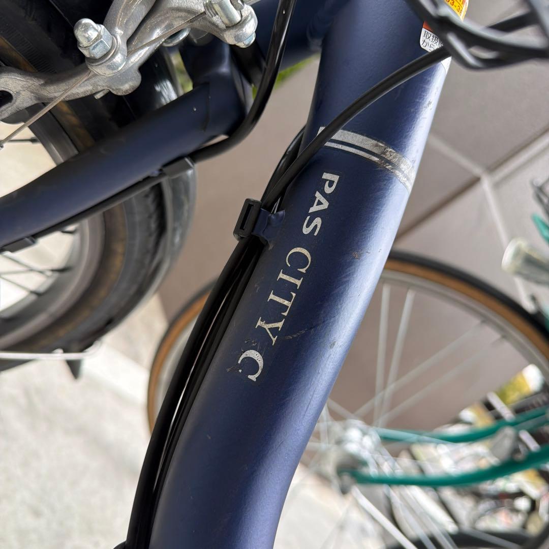電動アシスト自転車 PAS CITY C カゴ付き ネイビー ヤマハパス 頻度少