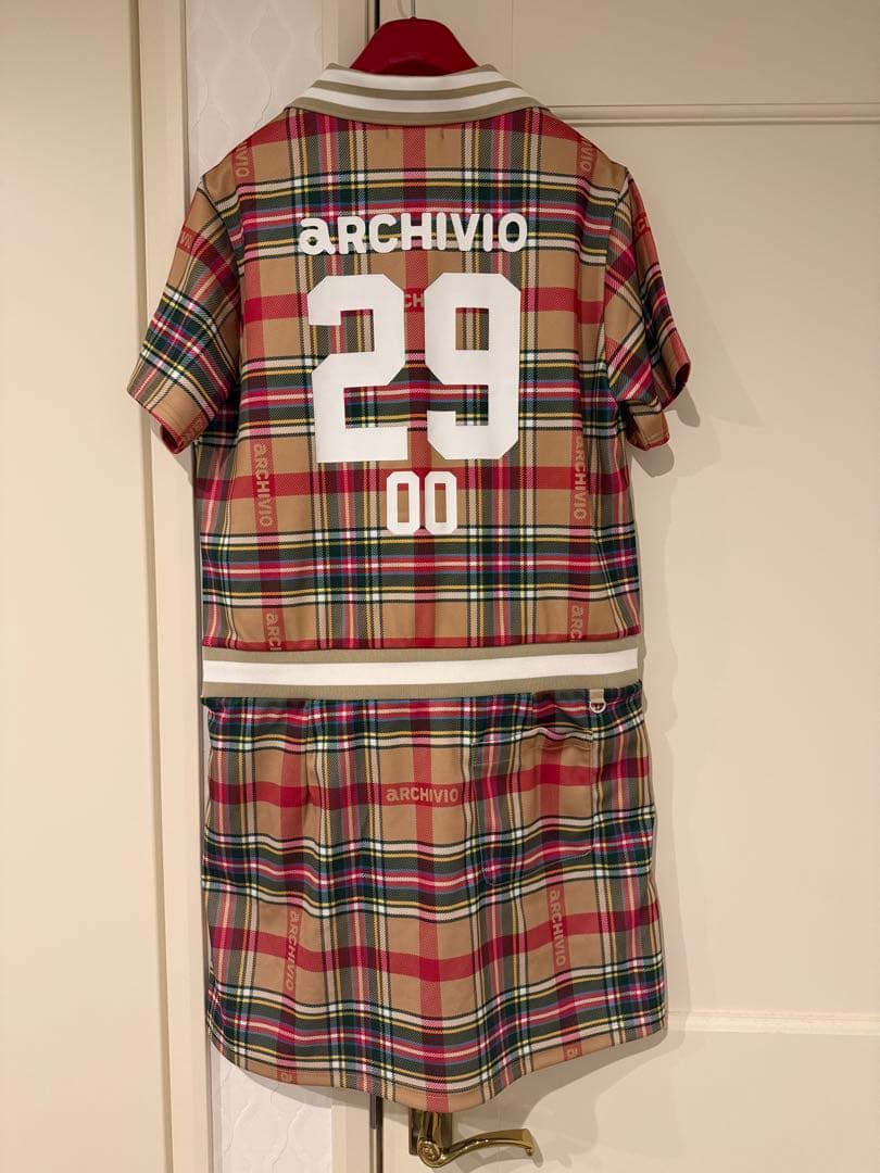 ARCHIVIO チェック柄ポロシャツドレス 29