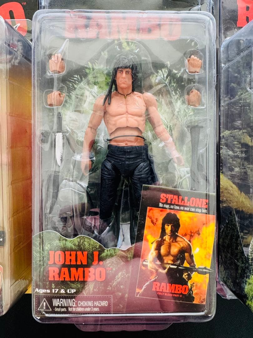 新品未開封⭐︎NECA 3体セット 希少⭐︎ランボー アクションフィギュア ネカ