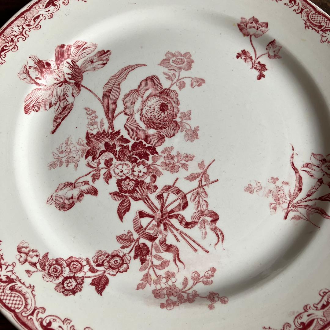 フランスアンティークプレートSARREGUEMINES FONTANGES 美品
