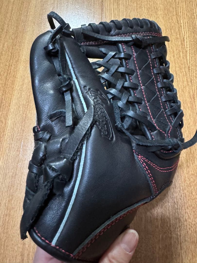 【左利き用】Mizuno プロフェッショナル 本革レザーグローブ 黒