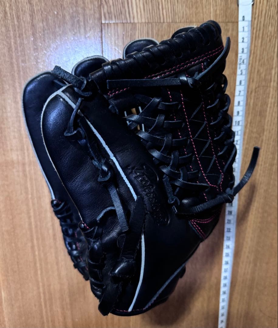 【左利き用】Mizuno プロフェッショナル 本革レザーグローブ 黒