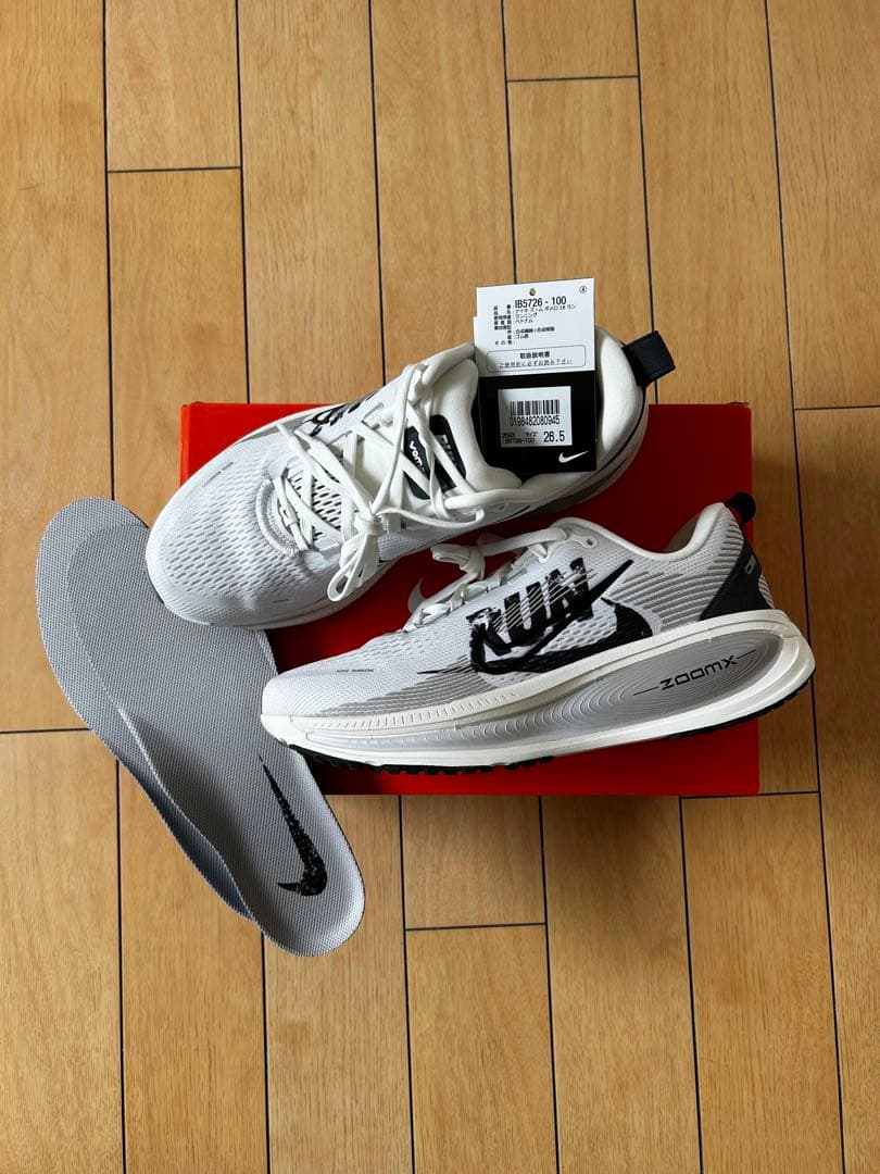 極美品 ナイキ ズーム ボメロ18 RUN 26.5cm 1回試走のみ NIKE