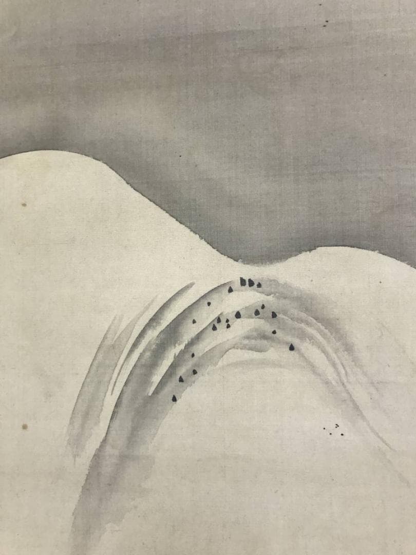 【真作】玉東/春景山水図/山水図/掛軸/名家伝来/AD-219