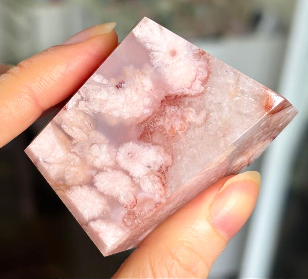 ラスト　レア　高品質　カーネリアン桜瑪瑙　大きめフリーフォーム