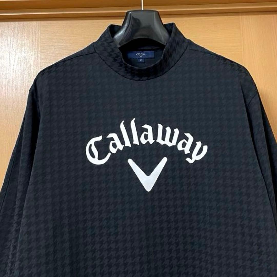 未使用 Callaway キャロウェイ モックネック 千鳥格子 トップス ロンT
