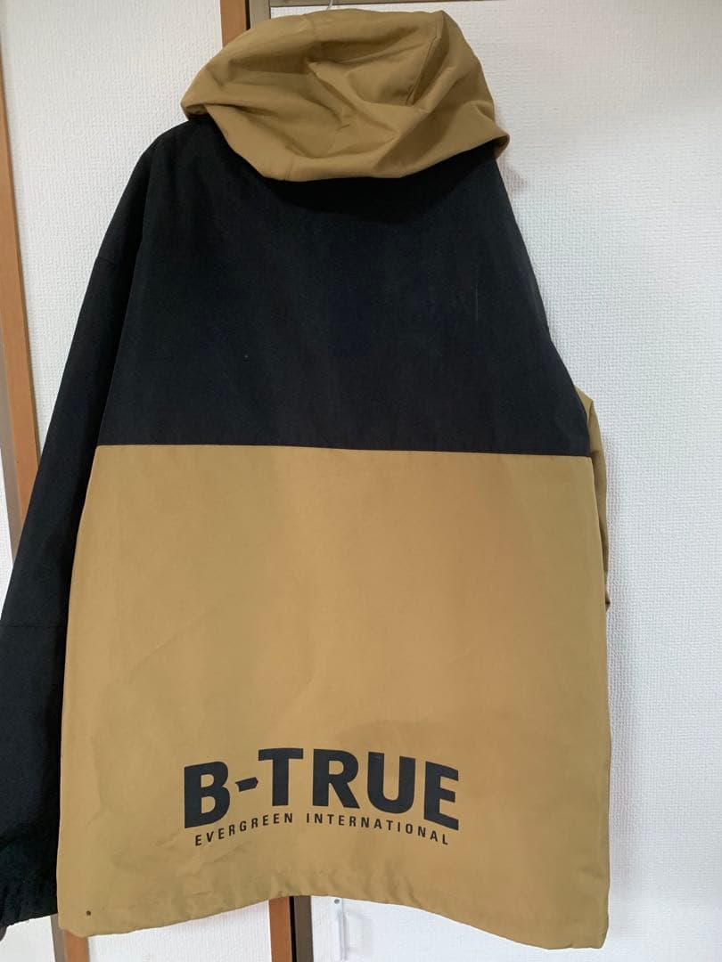 B-TRUE エバーグリーン　シェルパーカー 黒・ベージュ フィッシング