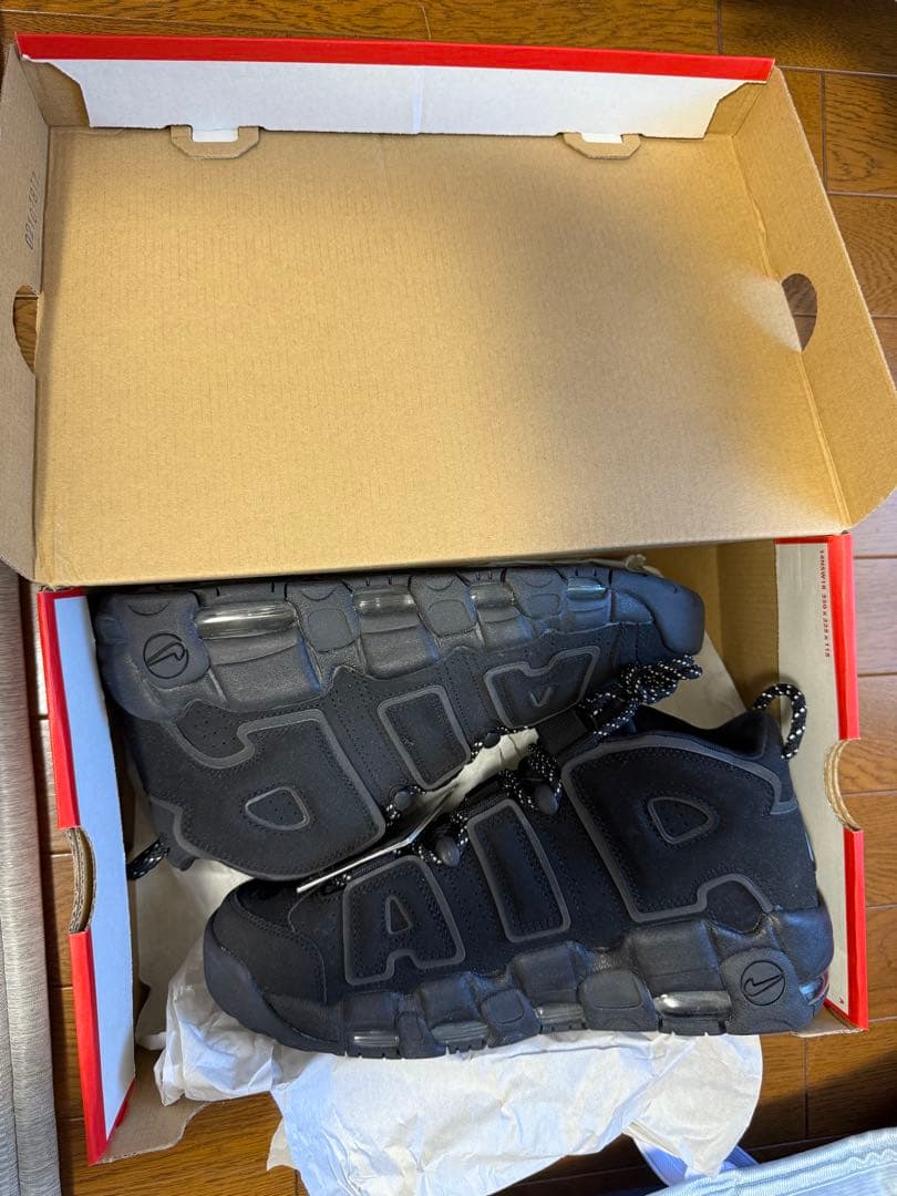 シューズ(男性用) NIKE AIR MORE UPTEMPO BLACK