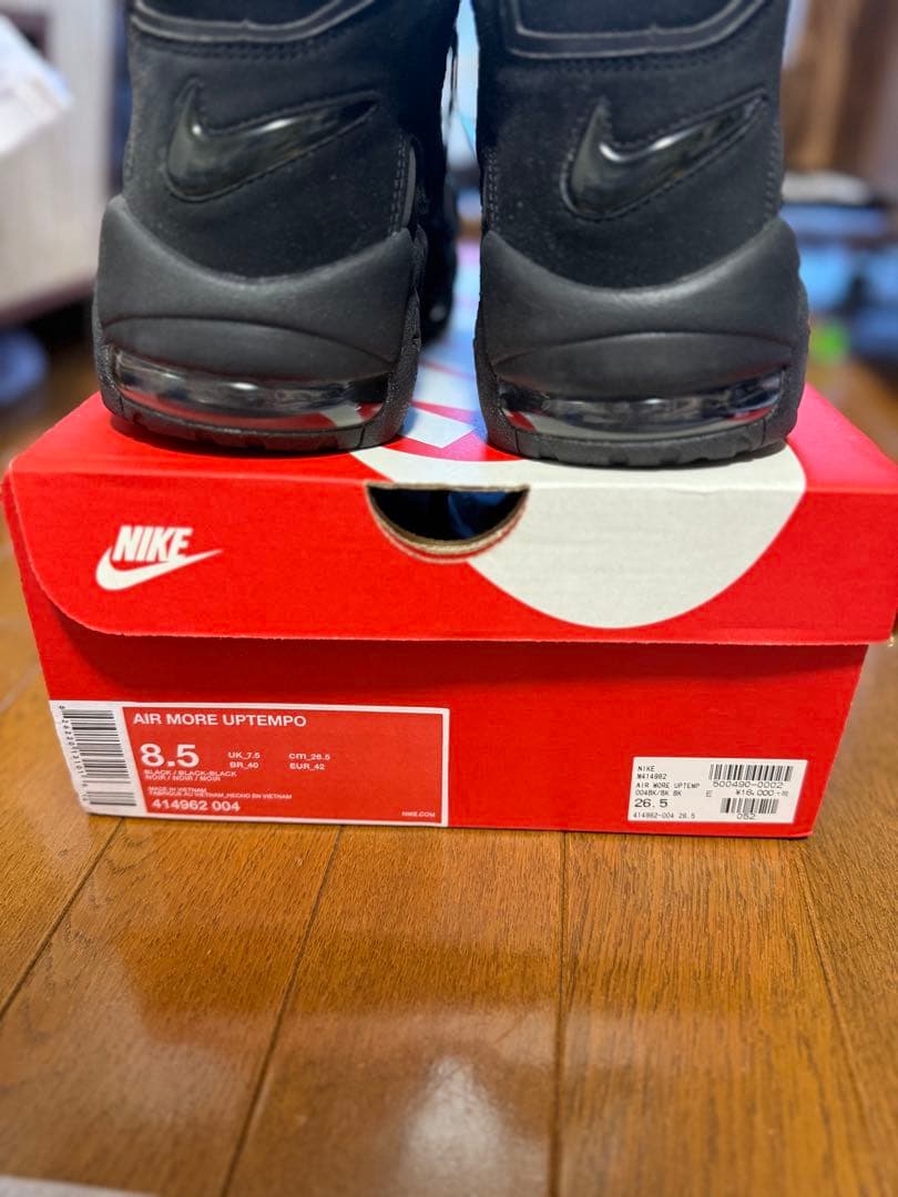 シューズ(男性用) NIKE AIR MORE UPTEMPO BLACK