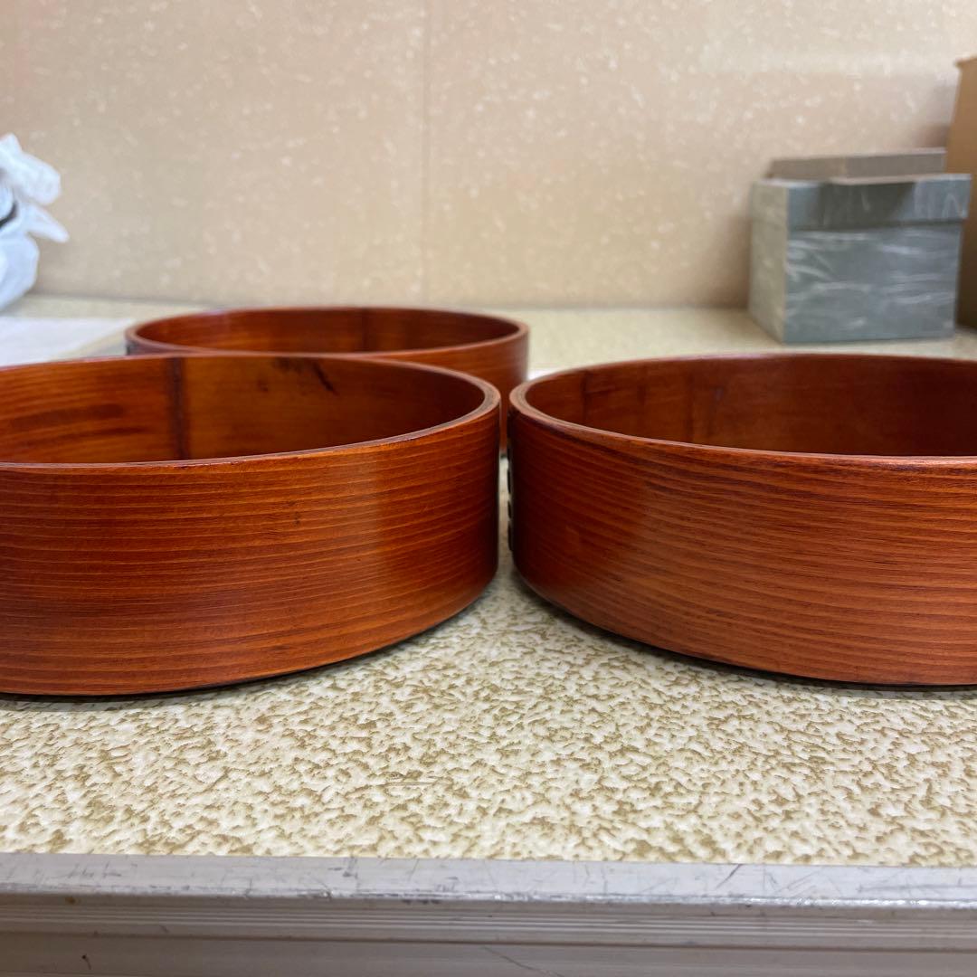 三段丸重　重箱　川連漆器