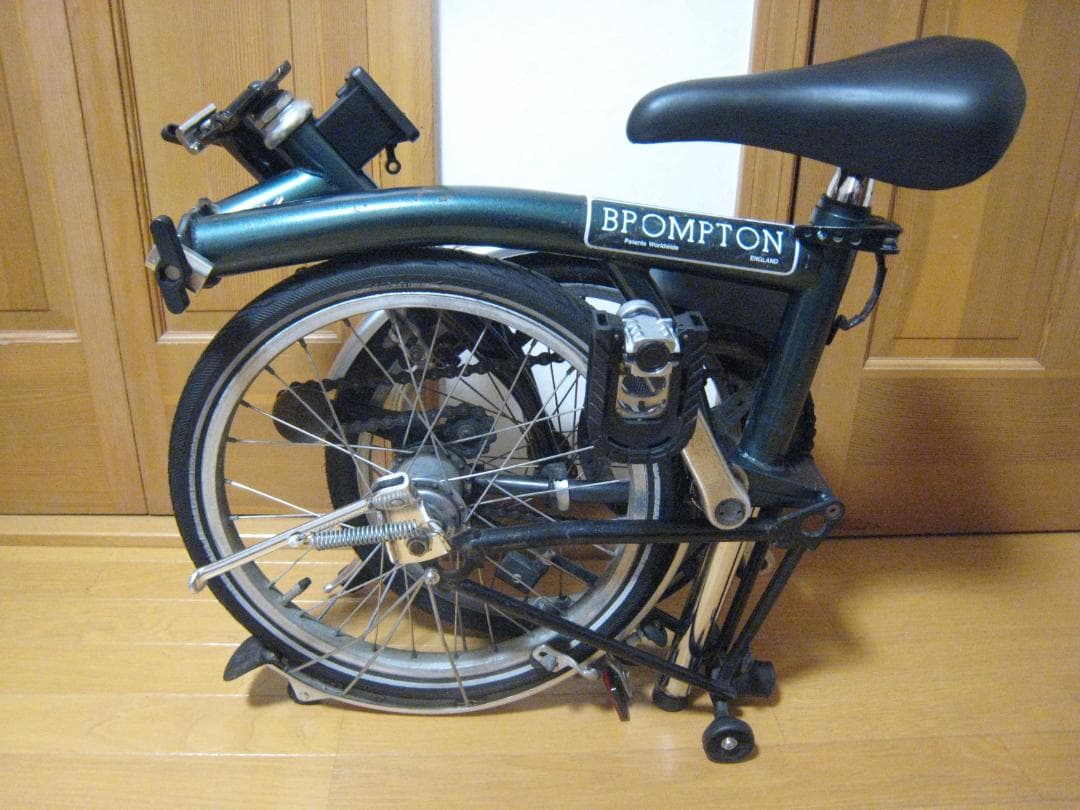台湾ブロンプトン　グリーン　前後ブレーキ＆変速用ケーブルなし