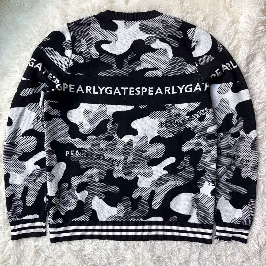 未使用級大きいサイズ ✨PEARLYGATES ニット 迷彩 カモフラ ロゴ 6