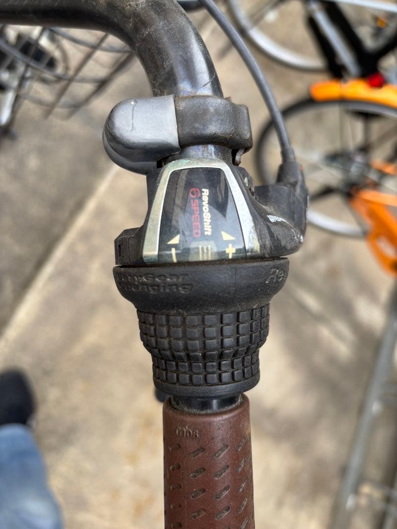 青色シティサイクル 前バスケット+自転車本体暗証番号ロック付き！