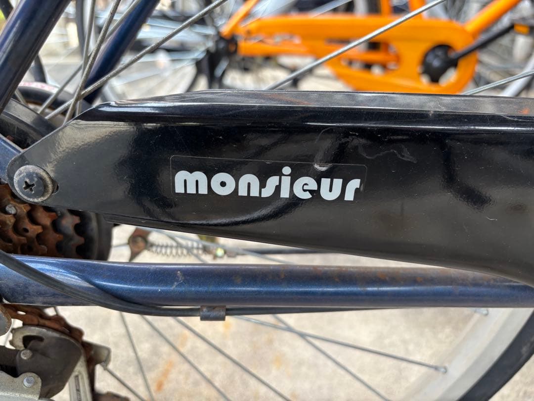 青色シティサイクル 前バスケット+自転車本体暗証番号ロック付き！