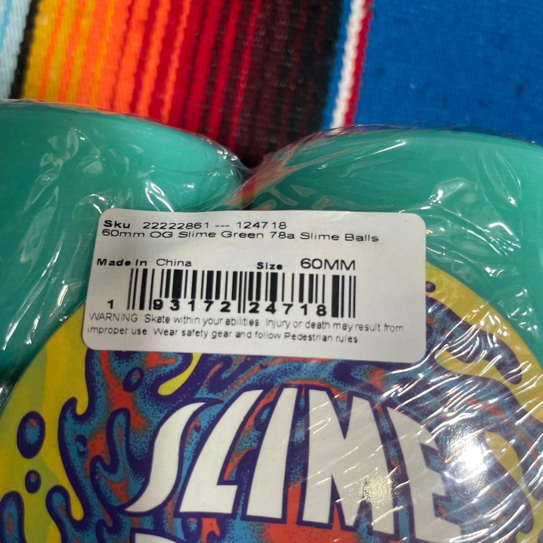 SLIME BALLS スケートウィール 60mm78Aクルーザーサーフスケート
