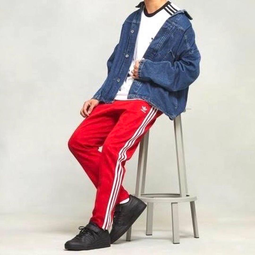 L アディダスオリジナルス トラックパンツ ファイヤーバード 赤ジャージ
