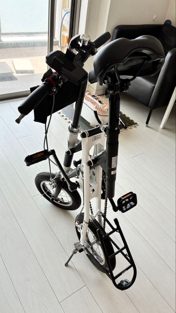 送料込みに変更MOBILLY ONE FDB120-X 折りたたみ自転車白