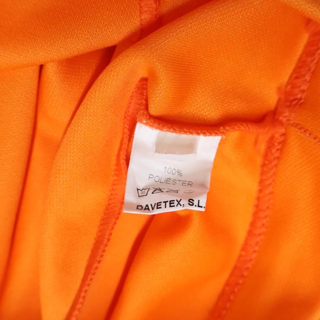 【美品 スペイン製 フラメンコ衣装】オレンジ ファルダ スカート 無地 レッスン