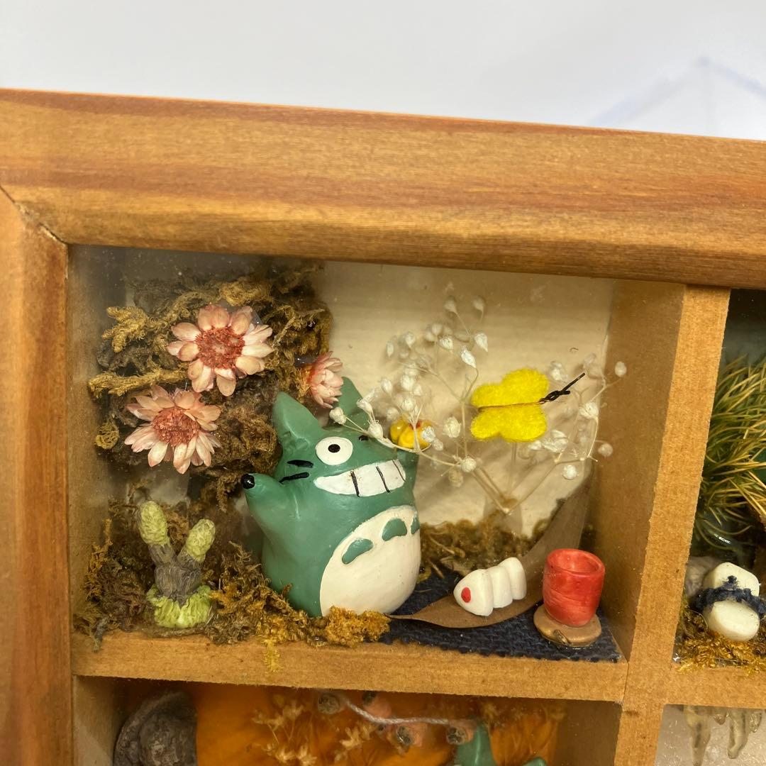 スタジオジブリ となりのトトロ 四季の木製コレクションフレーム 写真 ジオラマ