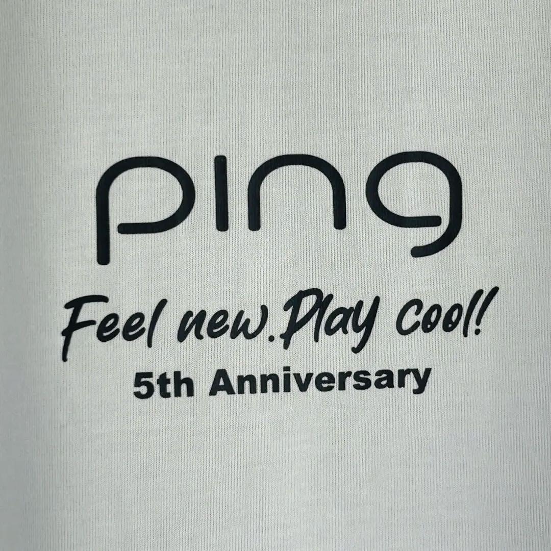美品✨PING モックネックポロシャツ ホワイト Lサイズ