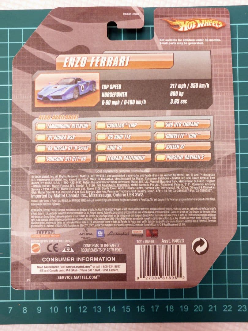 Hot Wheels エンツォ・フェラーリ Speed Machines