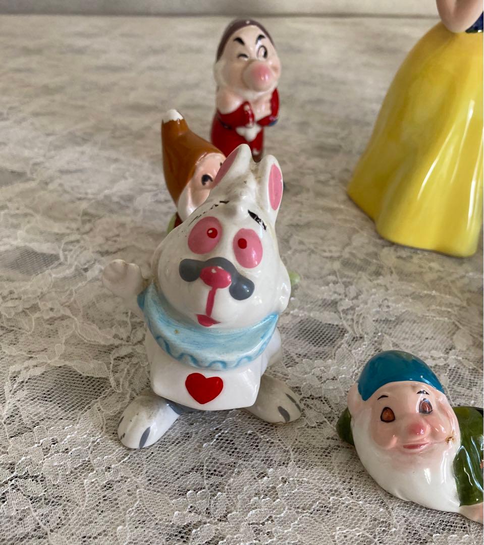 【希少】白雪姫　陶器置物セット スノービューティー