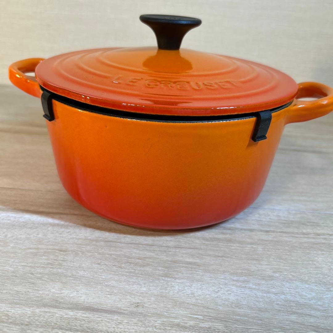 ルクルーゼ　ココットロンド　18cm オレンジ　両手鍋　鍋