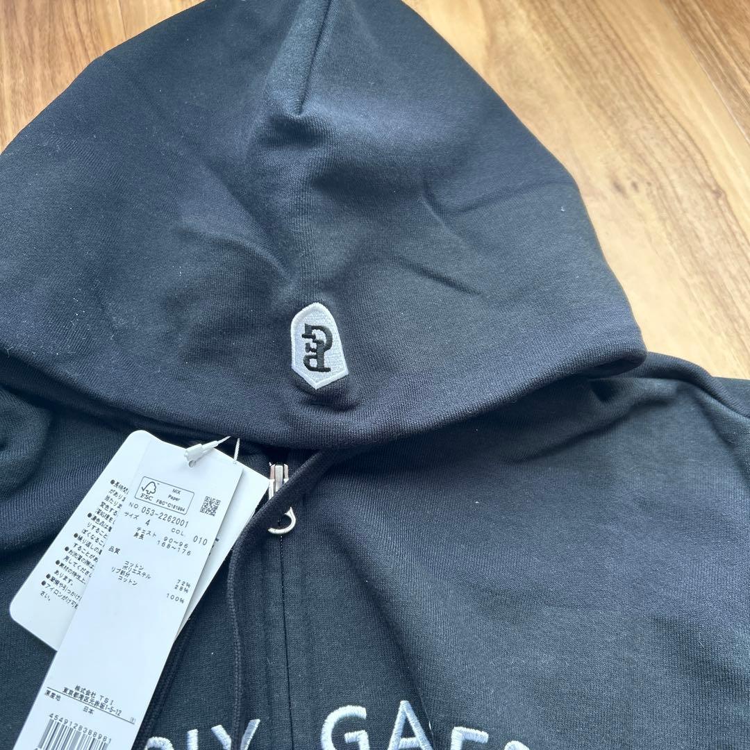 PEARLY GATES ブラック ジップアップフーディ