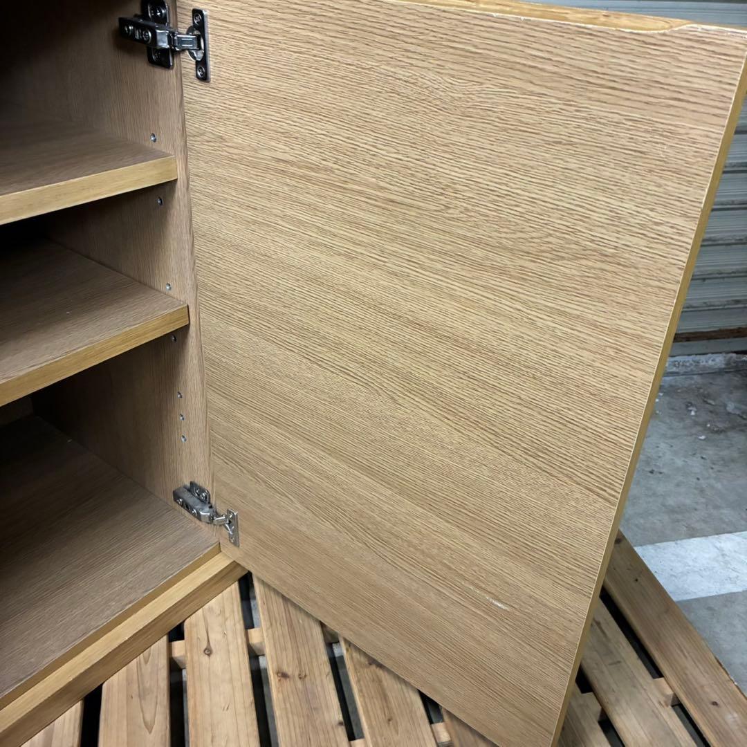 【送料込】無印良品　MUJI 木製キャビネット ナチュラル オーク材　タンス