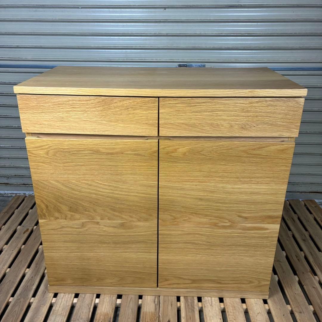 【送料込】無印良品　MUJI 木製キャビネット ナチュラル オーク材　タンス