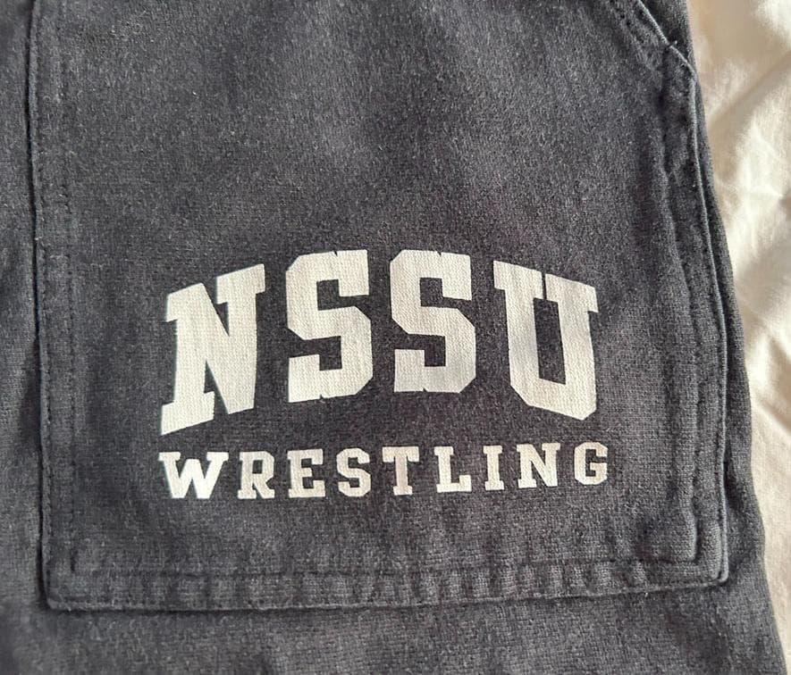 ★超カッコいいデザイン！Champion NSSU WRESTLING 短パン★