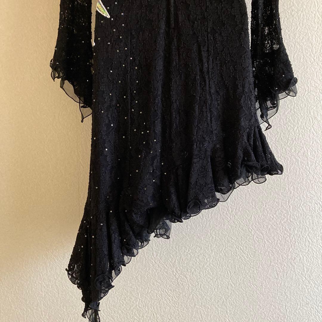 アシンメトリック黒ダンスドレス
