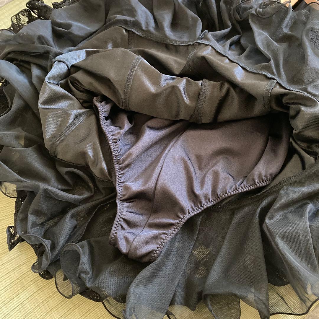 アシンメトリック黒ダンスドレス