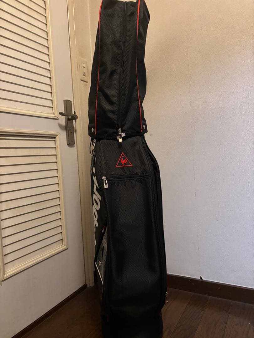 le coq sportif キャディバッグ ブラック/レッド