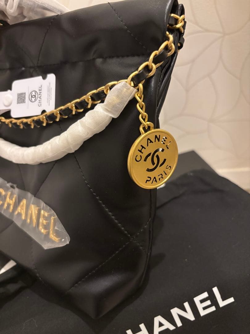 CHANEL ブラックレザー ショルダーバッグ ノベルティ 2way 保存袋付き