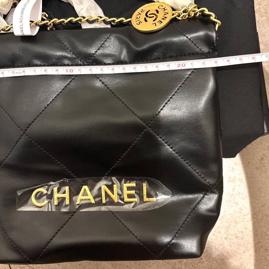 CHANEL ブラックレザー ショルダーバッグ ノベルティ 2way 保存袋付き