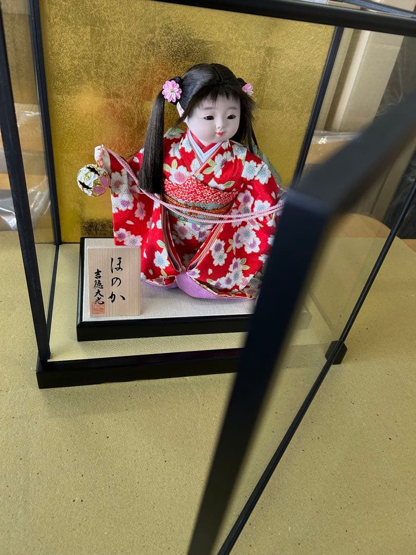 吉徳　吉徳大光　新品　ほのか 雛人形 8号　花柄　赤　浮世人形　展示品