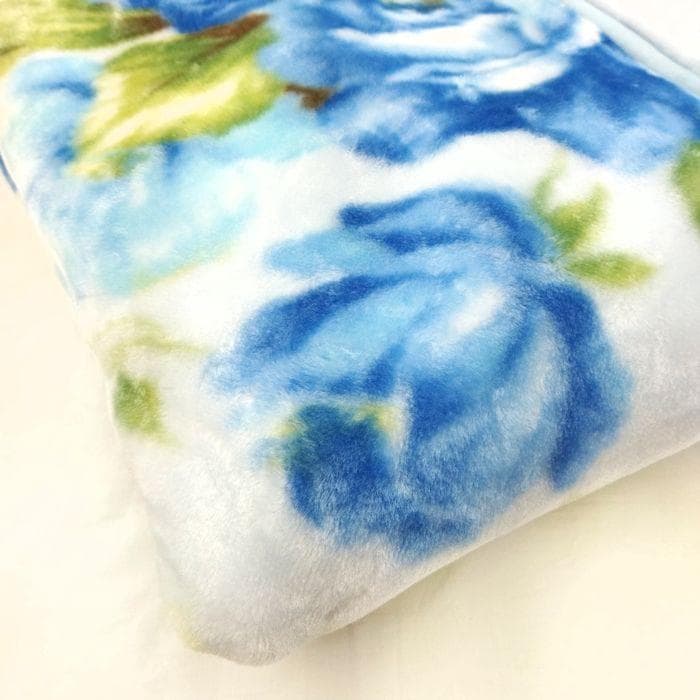 新品　西川　衿3層本体　２層構造　ボリューム毛布　もうふ　シングル　花柄　安い