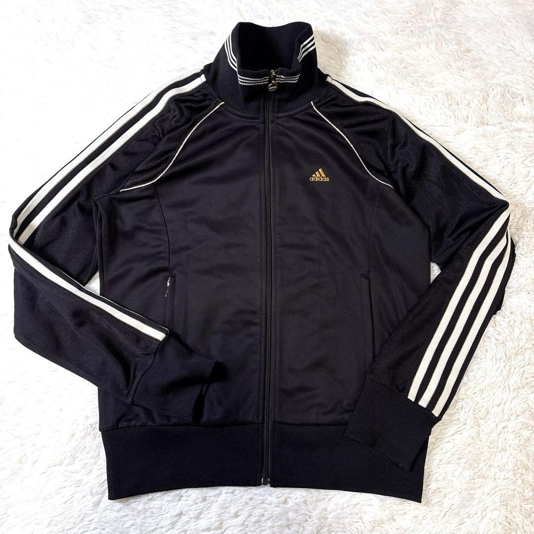 00s Y2K adidas ジャージセットアップ フレアパンツ ゴールドロゴM