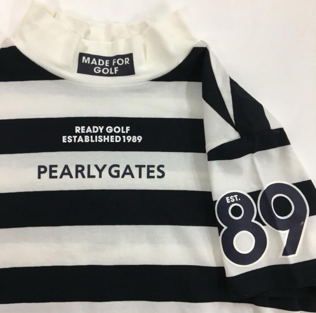 【美品】PEARLY GATES パーリーゲイツ　モックネック 半袖Tシャツ