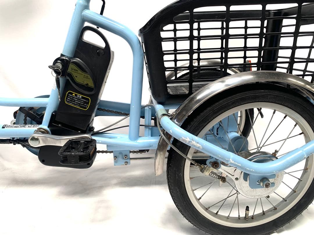 【即乘】送料無料 電動アシスト三輪自転車 新品バッテリセル10Ah 動作確認済
