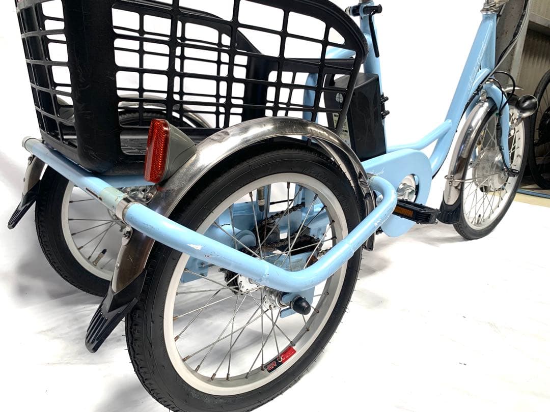 【即乘】送料無料 電動アシスト三輪自転車 新品バッテリセル10Ah 動作確認済