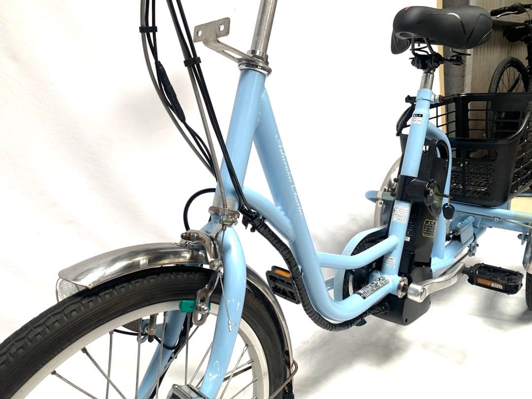 【即乘】送料無料 電動アシスト三輪自転車 新品バッテリセル10Ah 動作確認済
