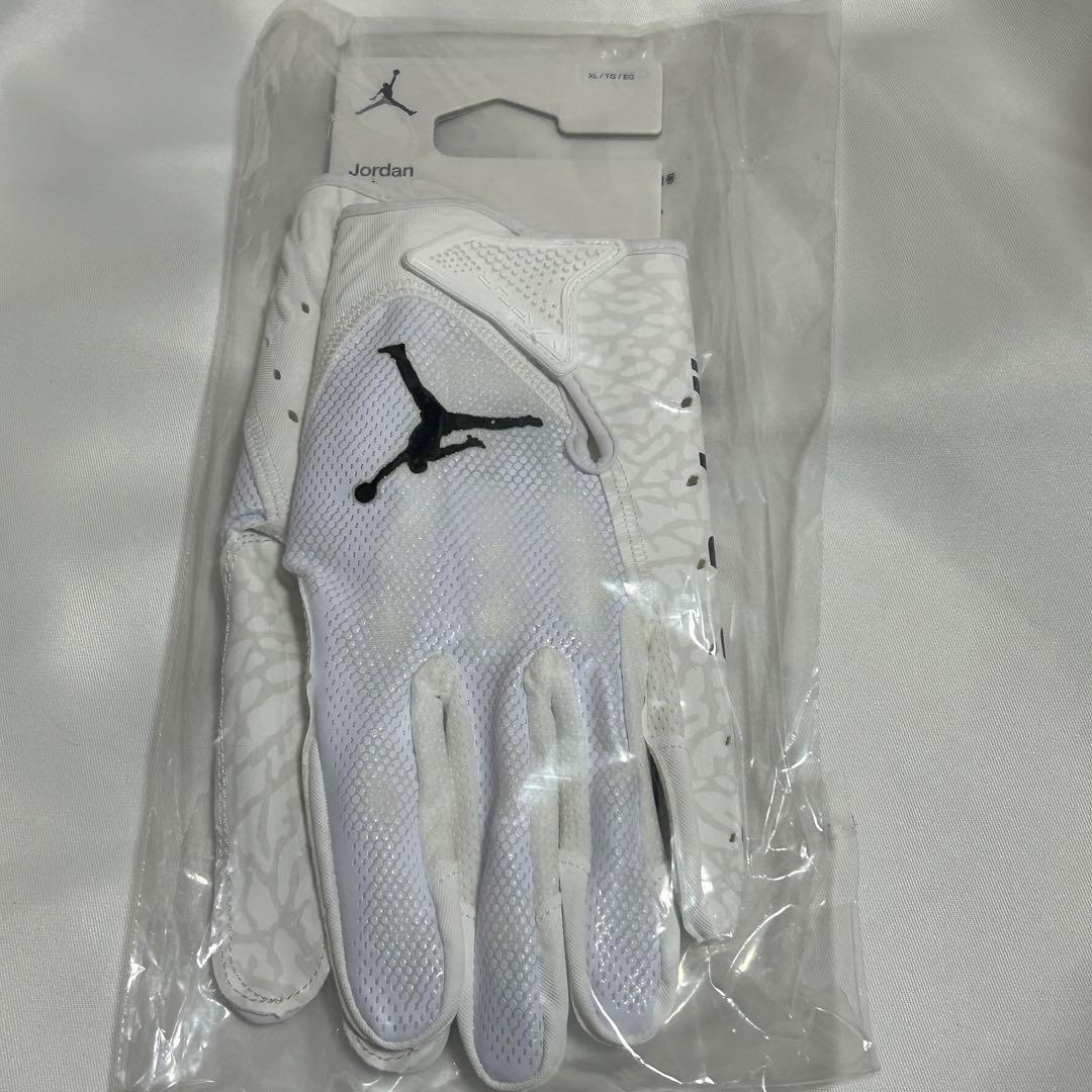 【新品】 アメフト Jordan Jet 7.0 グローブ　WHITE　XL