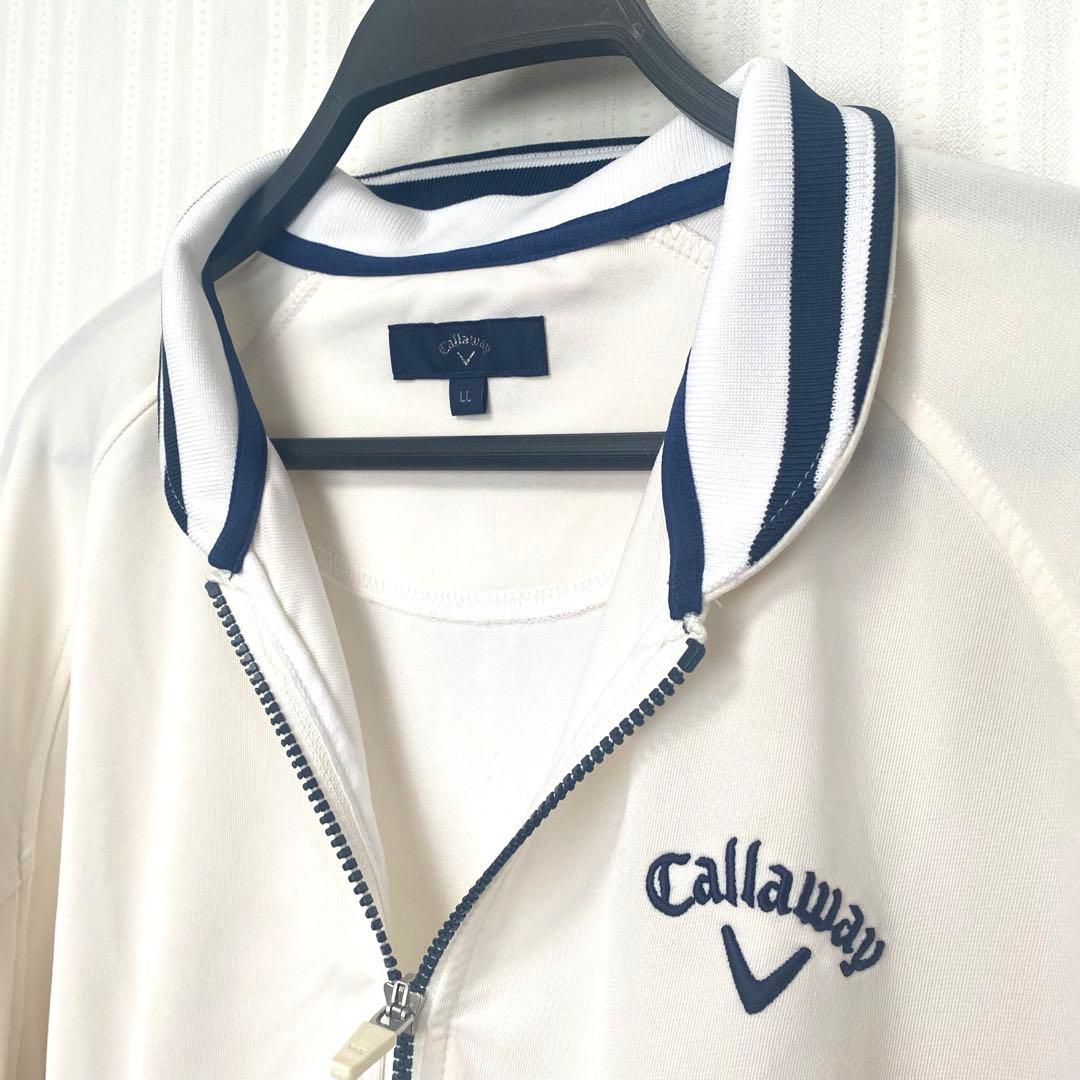 ★Callaway★メンズ ゴルフウェア 薄手 ブルゾン LLサイズ ロゴ刺繍