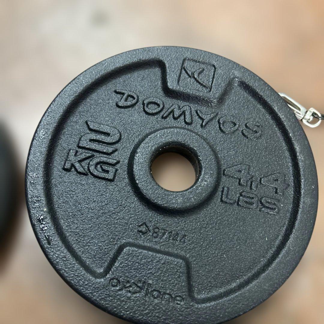 デカトロン　　DOMYOS（ドミオス）　鋳鉄製ウェイトプレート　バーベル2セット