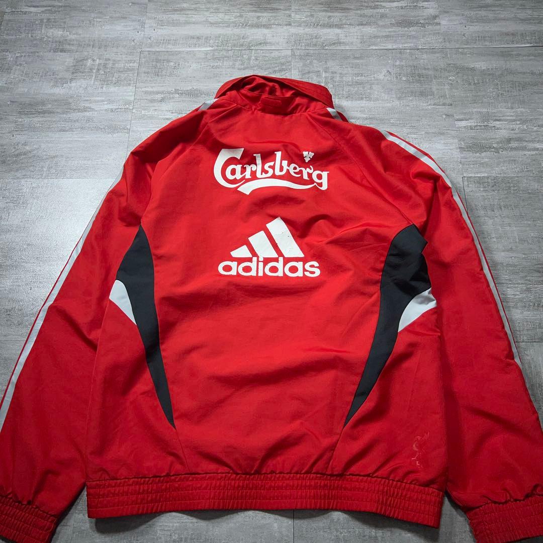 00s adidas リヴァプール ナイロンジャケット ハーフジップ アノラック