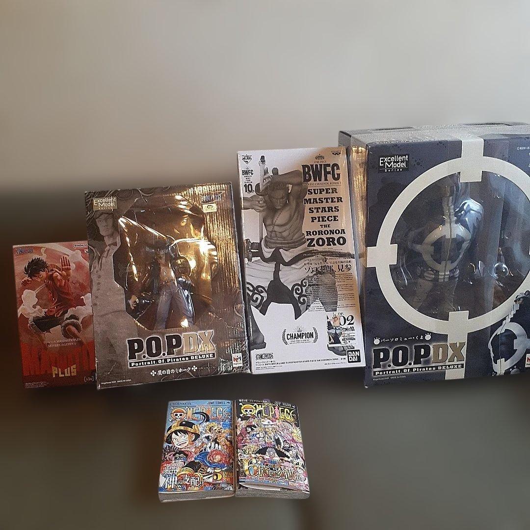 P.O.P DX & BWFC ゾロ ルフィ フィギュア4点箱付きセット